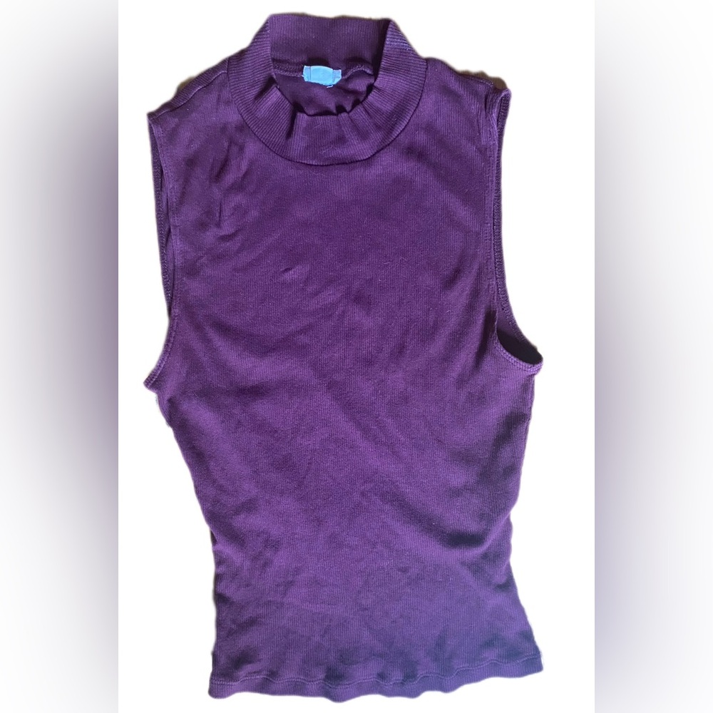 2 for $10 or 3 for $12 - Burgundy Mock Turtleneck Tank Top